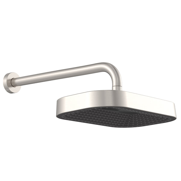 Fienza Kuro Shower Arm Set, Soft Square Head, Brushed Nickel
