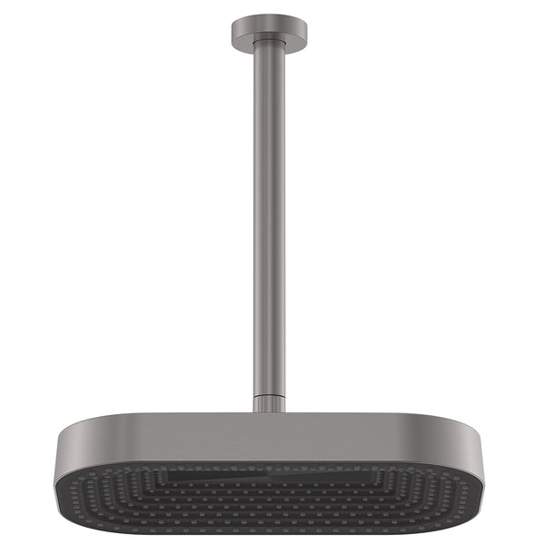 Fienza Kuro Shower Dropper Set, Soft Square Head, Gun Metal