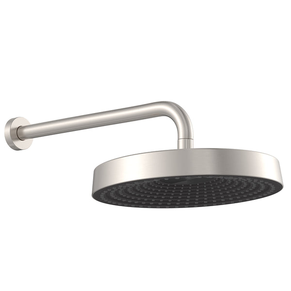 Fienza Kuro Shower Head and Arm Set, Round Head - Brushed Nickel