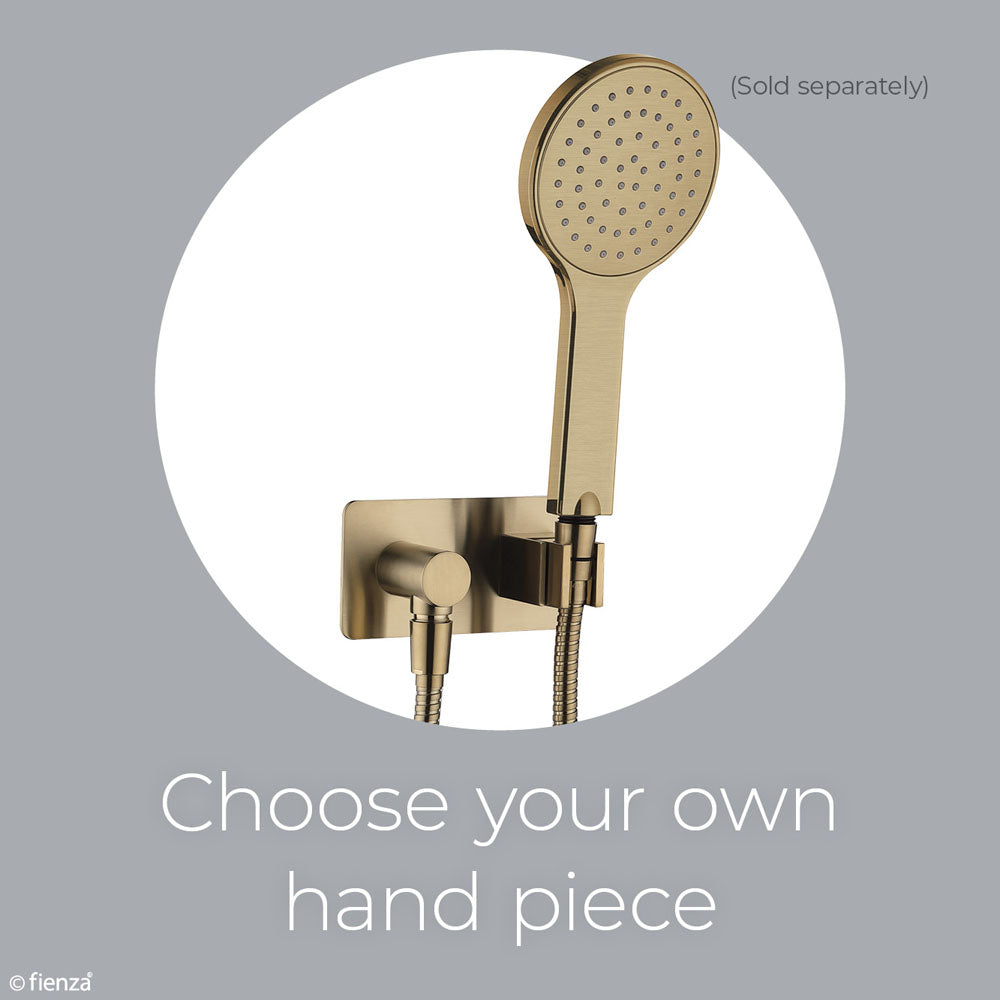 Fienza Universal Hand Shower Bracket & Hose, Urban Brass