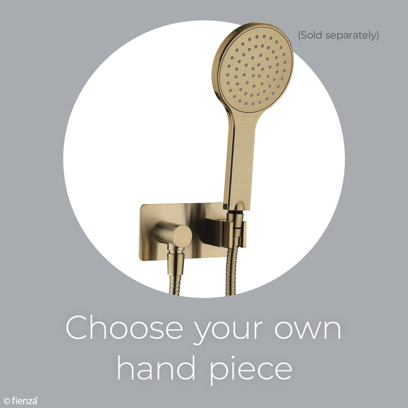 Fienza Universal Hand Shower Bracket & Hose, Urban Brass