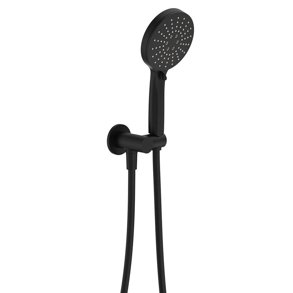 Fienza Empire Slim Hand Shower, Round Plate, Matte Black