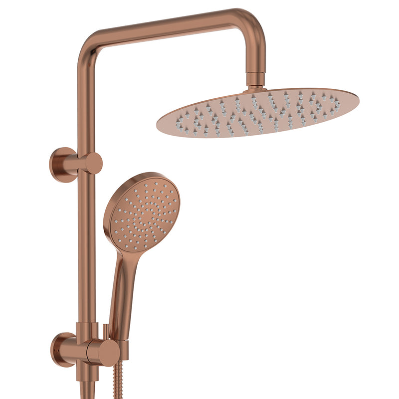 Fienza Kaya Twin Half-Rail Shower, Brushed Copper — image 3