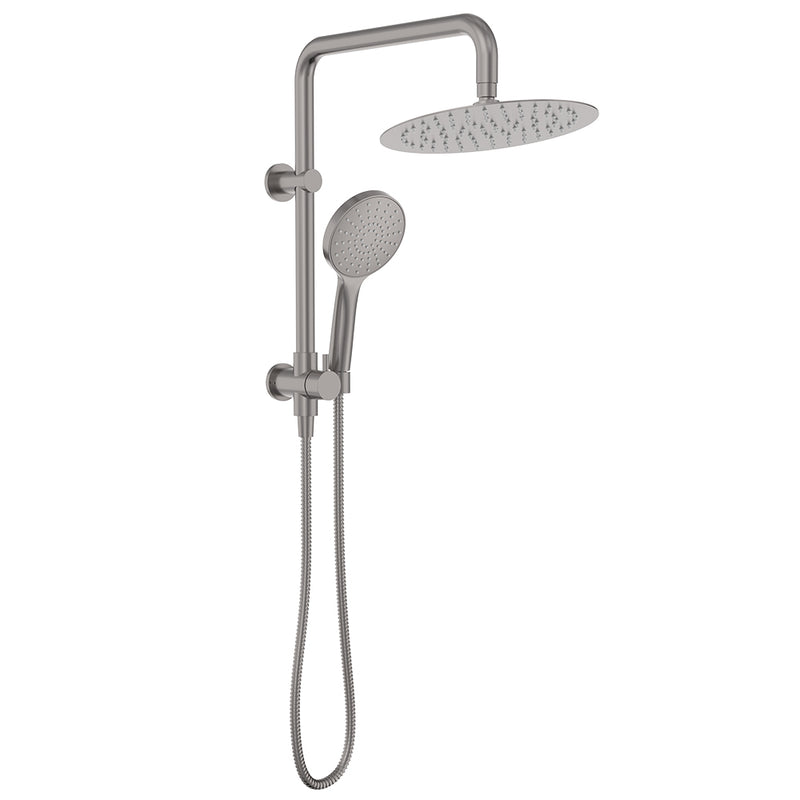 Fienza Kaya Twin Half-Rail Shower, Gun Metal — image 2