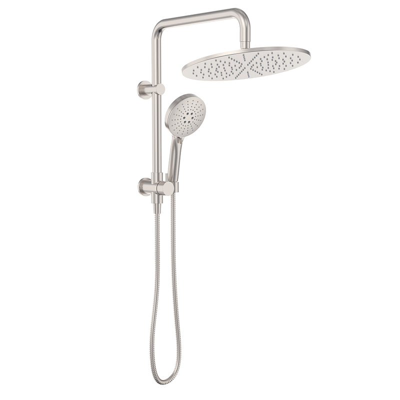 Fienza Empire Slim Twin Half-Rail Shower, Brushed Nickel — image 2