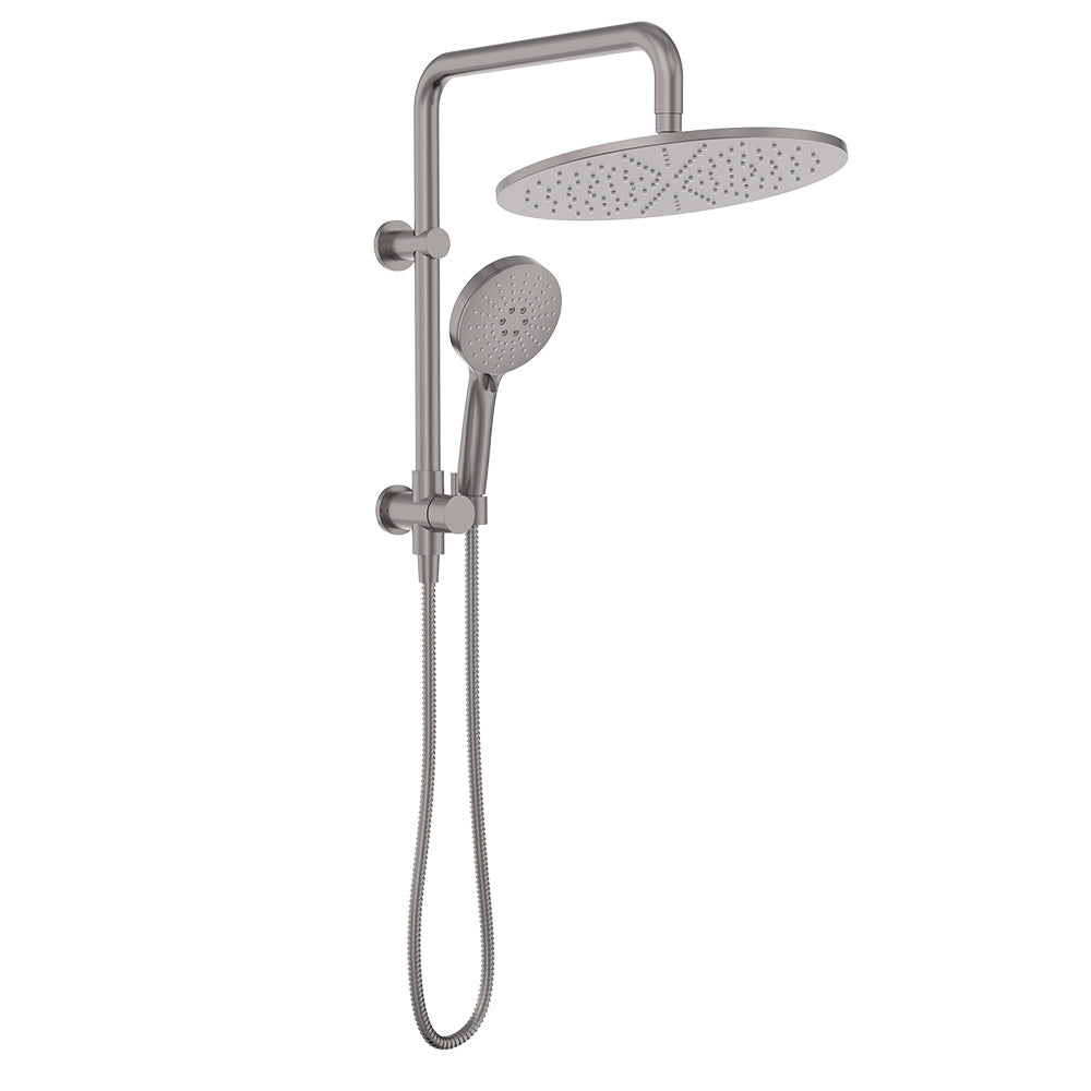 Fienza Empire Slim Twin Half-Rail Shower, Gun Metal — image 2