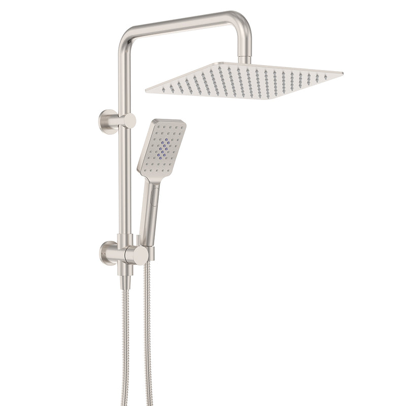 Fienza Tono Twin Half-Rail Shower, Brushed Nickel — image 2