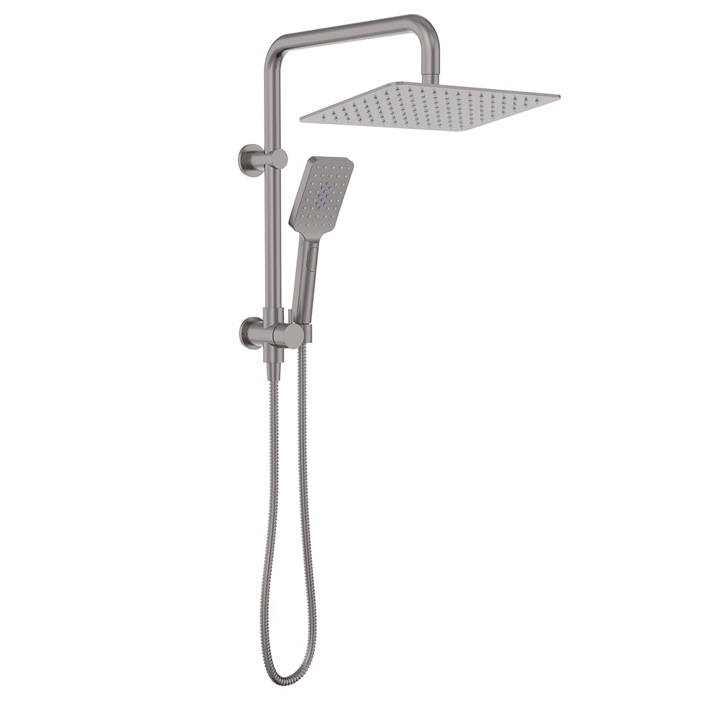 Fienza Tono Twin Half-Rail Shower, Gun Metal — image 2