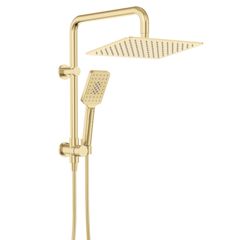 Fienza Tono Twin Half-Rail Shower, Urban Brass — image 2