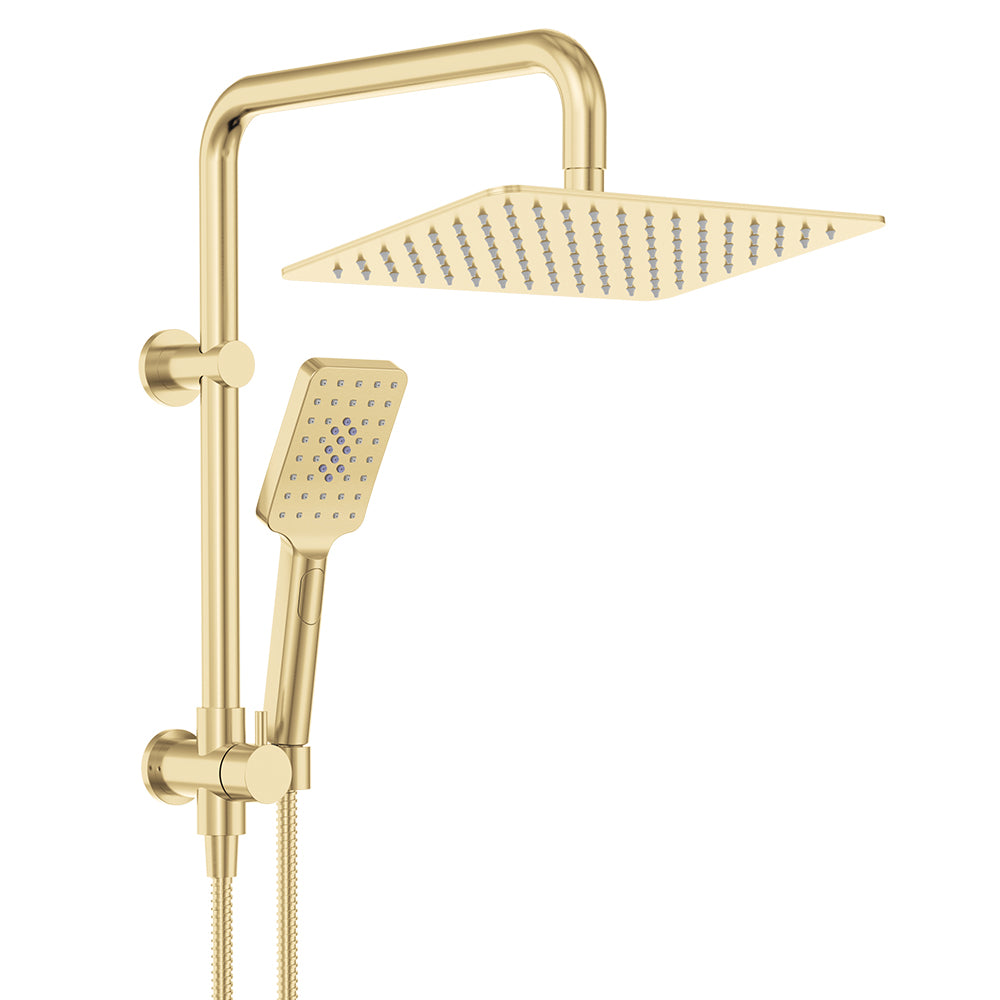 Fienza Tono Twin Half-Rail Shower, Urban Brass