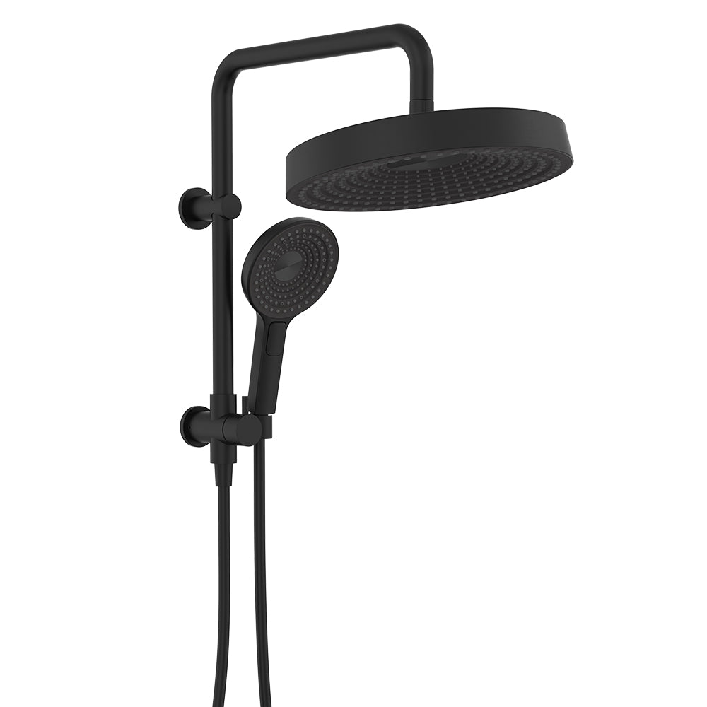 Kuro Twin Half-Rail Shower, Round Head