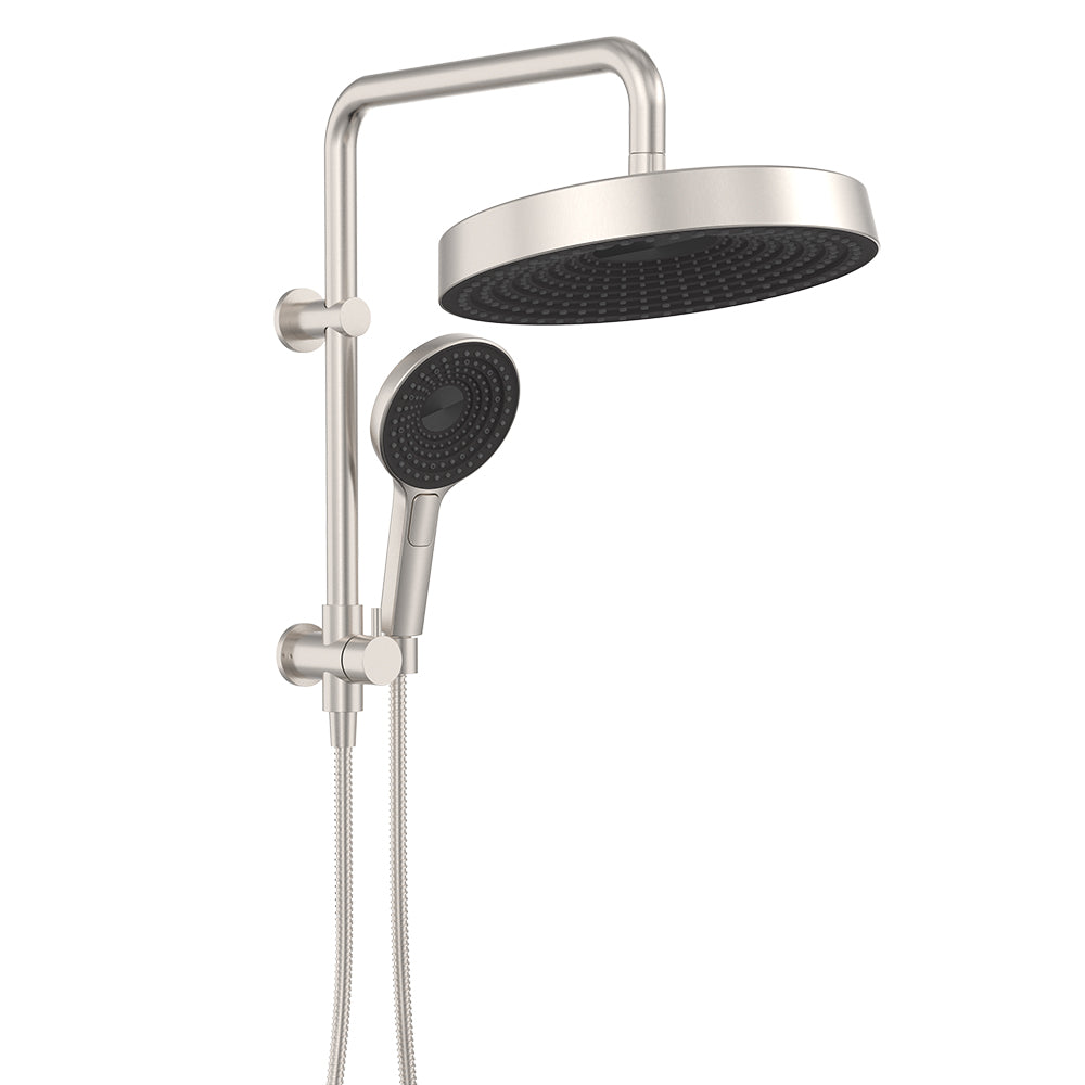Kuro Twin Half-Rail Shower, Round Head