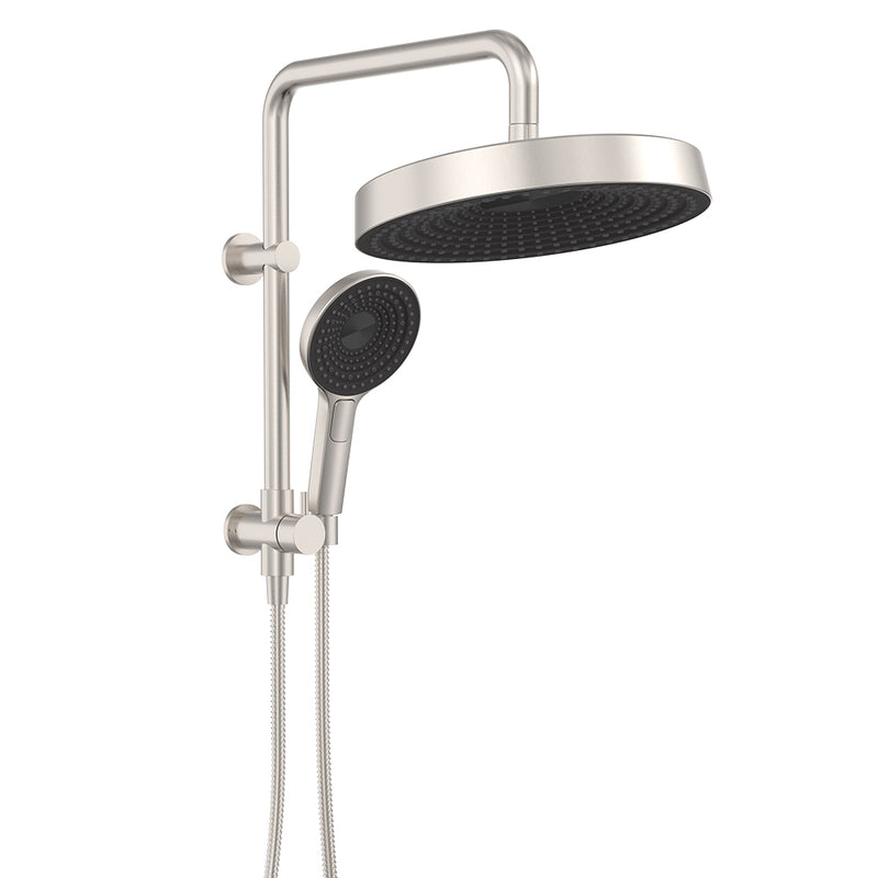 Kuro Twin Half-Rail Shower, Round Head