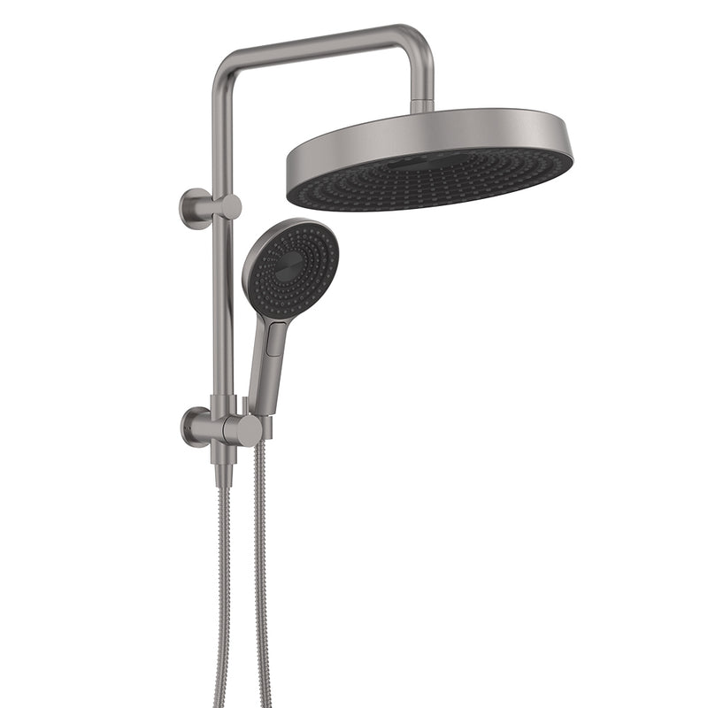 Kuro Twin Half-Rail Shower, Round Head