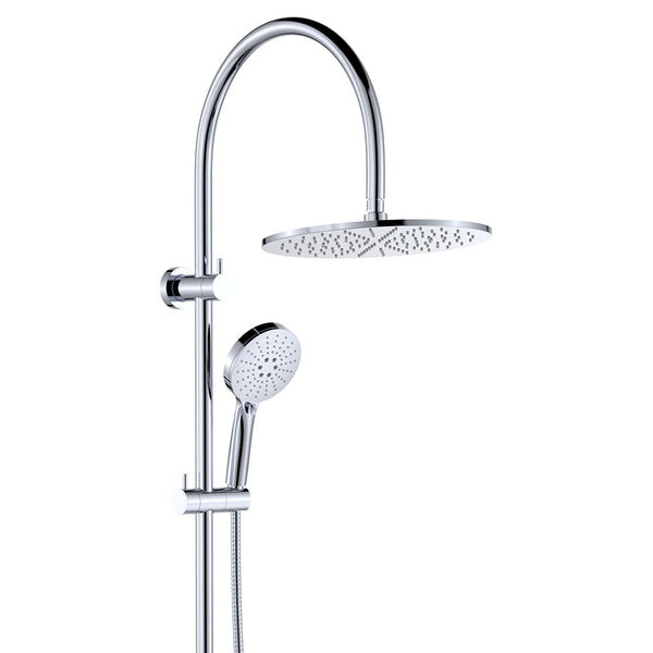 Fienza Empire Slim Curved Twin Shower, Chrome