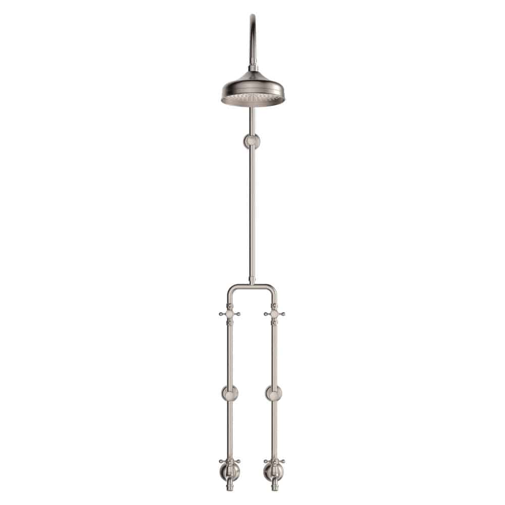 Fienza Lillian Exposed Rail Shower & Bath Set, Brushed Nickel
