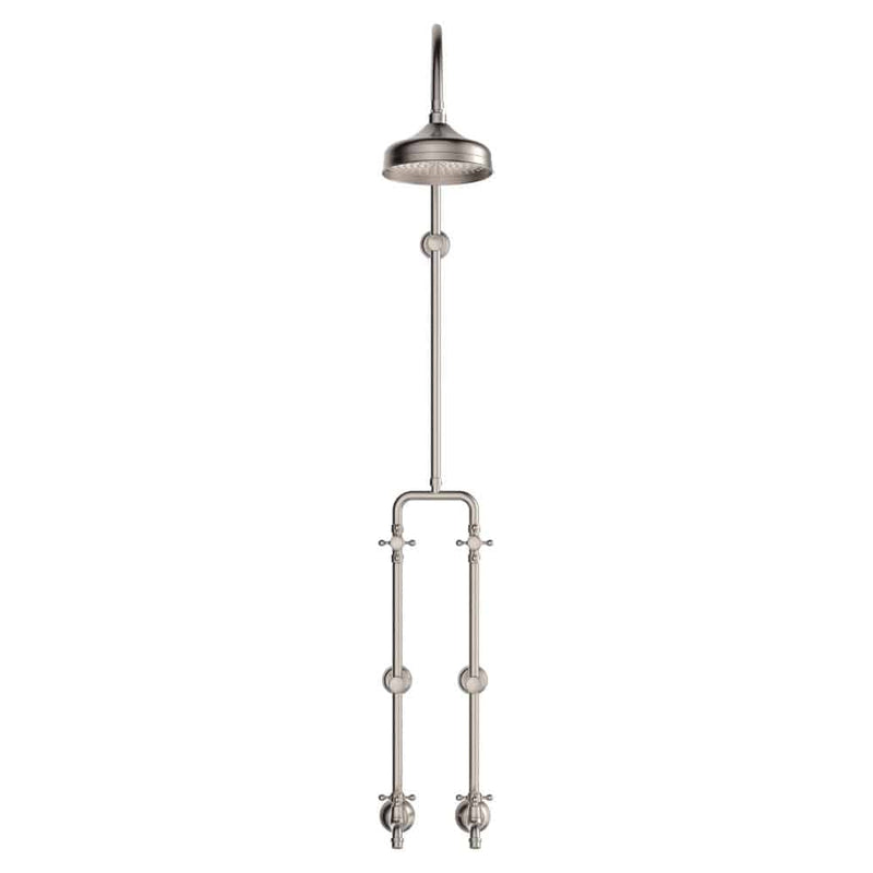 Fienza Lillian Exposed Rail Shower & Bath Set, Brushed Nickel