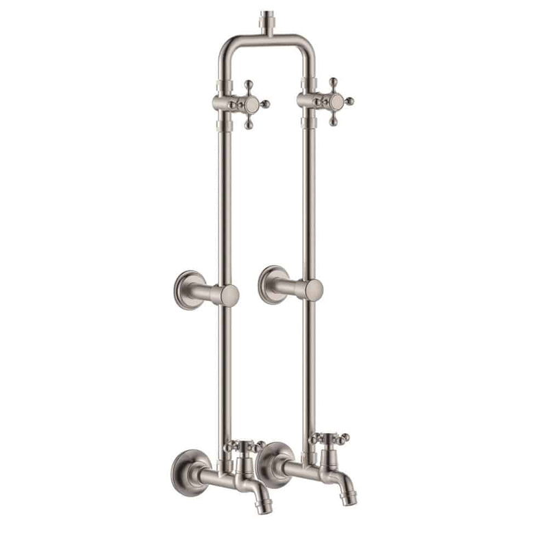 Fienza Lillian Exposed Rail Shower & Bath Set, Brushed Nickel