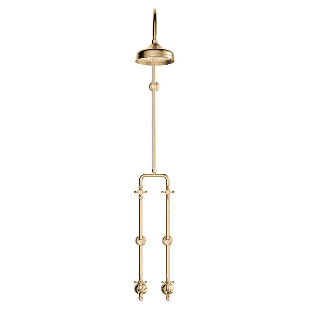 Fienza Lillian Exposed Rail Shower & Bath Set, Urban Brass