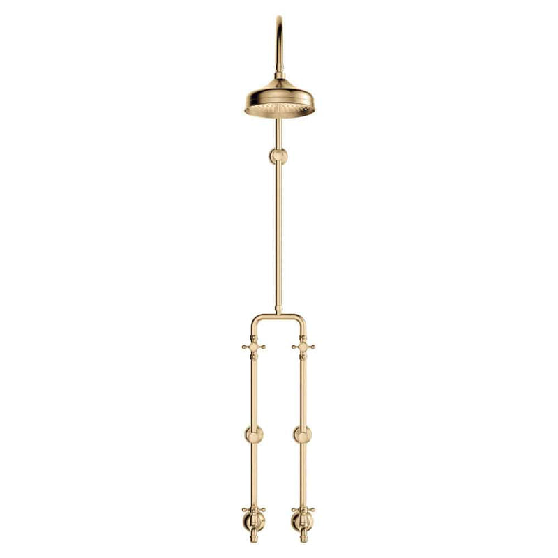 Fienza Lillian Exposed Rail Shower & Bath Set, Urban Brass