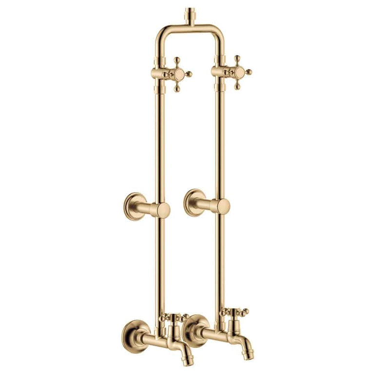 Fienza Lillian Exposed Rail Shower & Bath Set, Urban Brass
