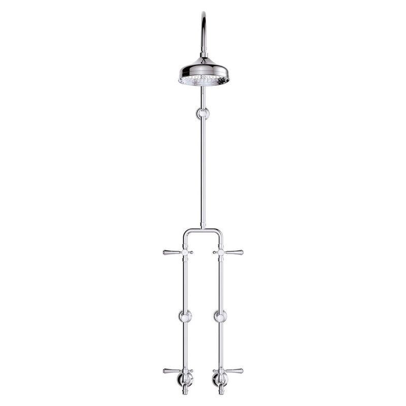 Fienza Lillian Lever Exposed Rail Shower & Bath Set, Chrome