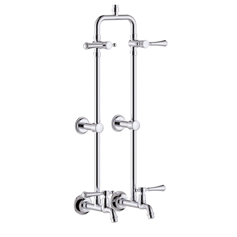 Fienza Lillian Lever Exposed Rail Shower & Bath Set, Chrome