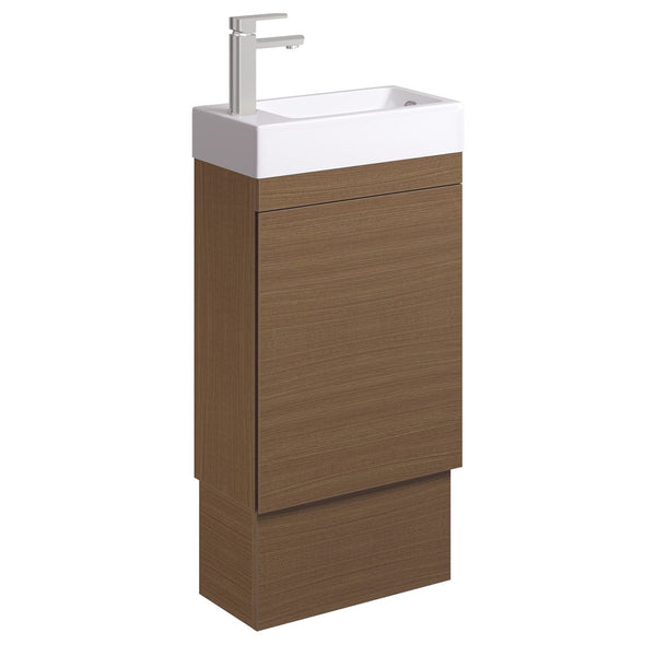 Fienza Edge 450 Ensuite Vanity on Kickboard with Overflow, Walnut