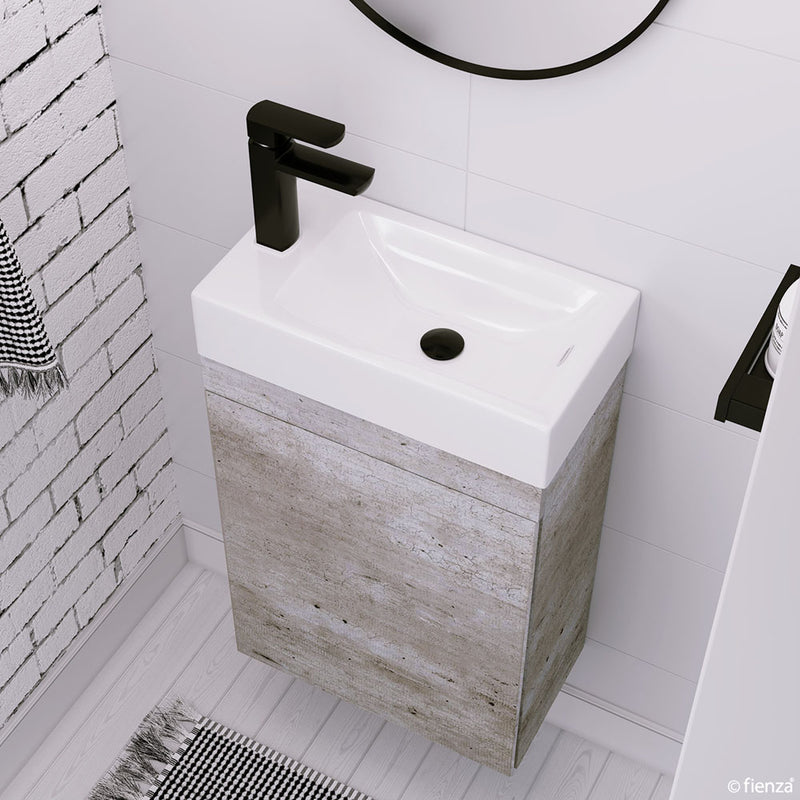 Fienza Edge 450 Ensuite Vanity on Kickboard with Overflow Industrial