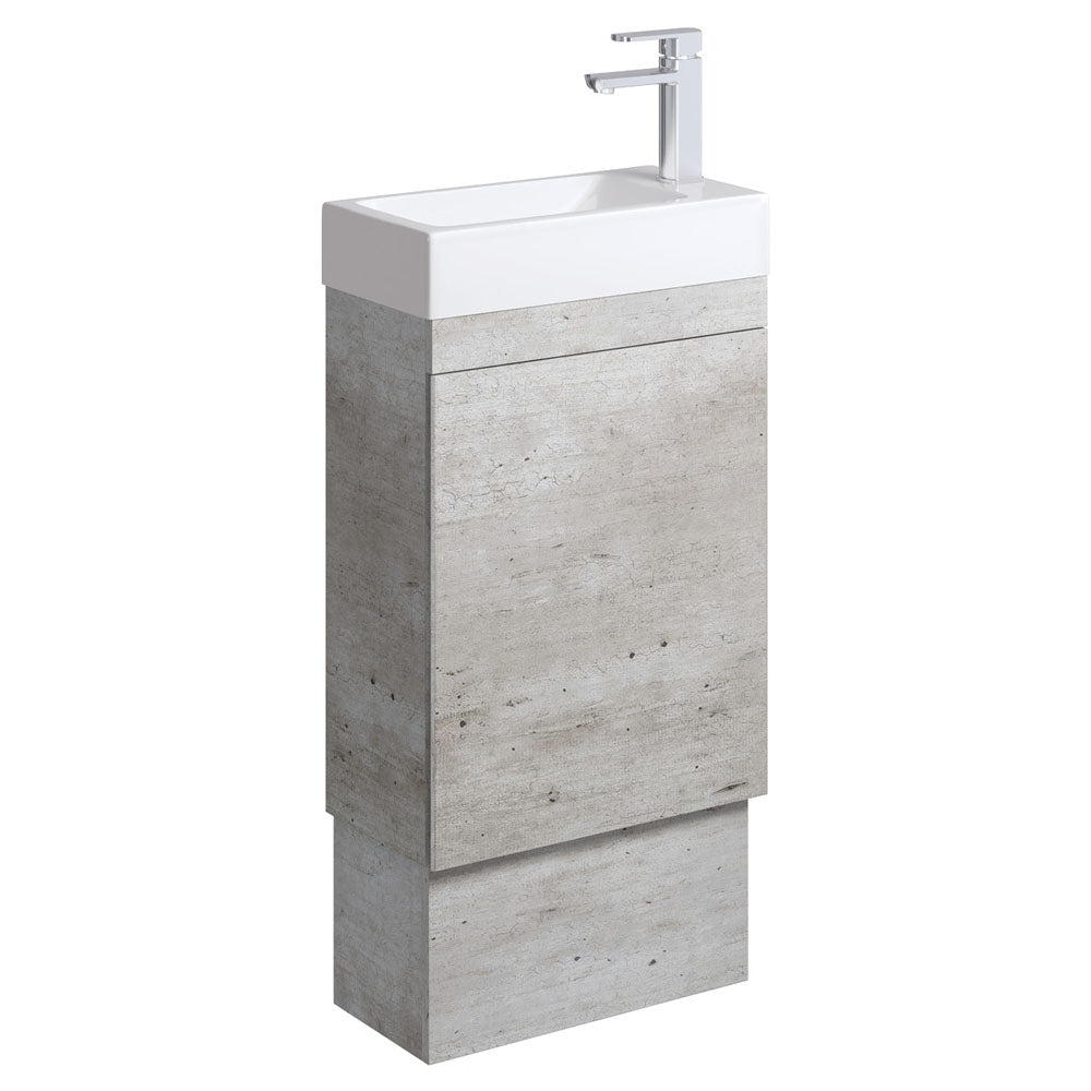 Fienza Edge 450 Ensuite Vanity on Kickboard with Overflow Industrial