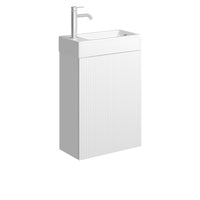Fienza Minka 450 Wall-Hung Vanity with Overflow - Satin White