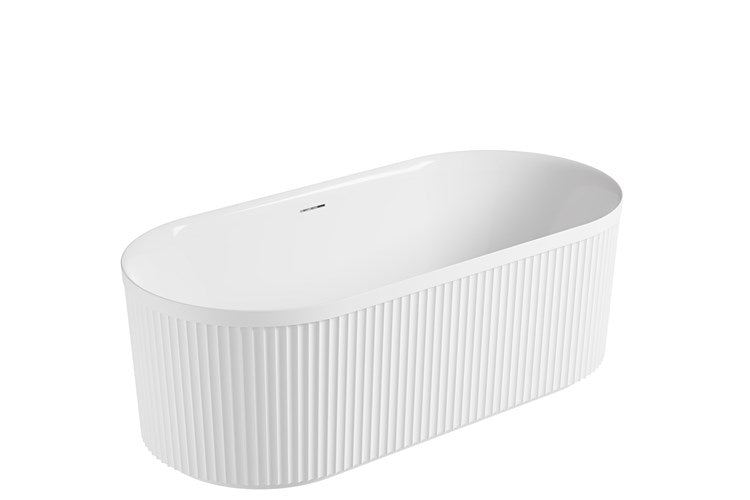 ADP Bronte Fluted Freestanding Bath - 1500mm Gloss or Matte White