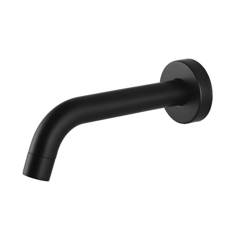 Euro Round Matt Black Bathtub/Basin Wall Spout