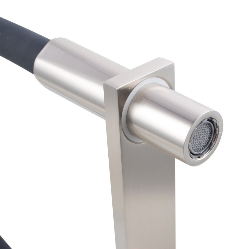 Aquaperla Ottimo Brushed Nickel 360° Swivel Kitchen Sink Mixer Tap Solid Brass Faucet