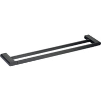 Ikon 600mm Cora Double Towel Rail - Matte Black