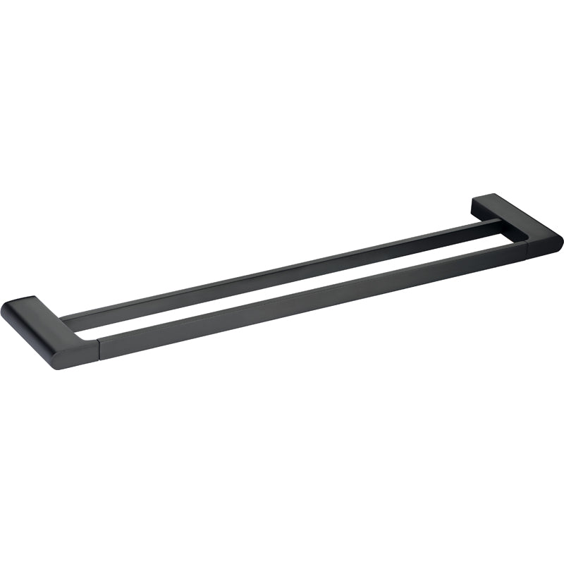 Cora Double Towel Rail 600mm Matte Black