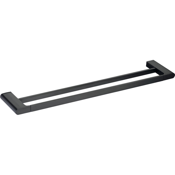 Cora Double Towel Rail 800mm Matte Black