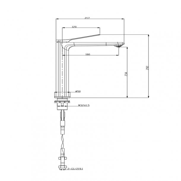 Rumia Tall Basin Mixer Matt Black