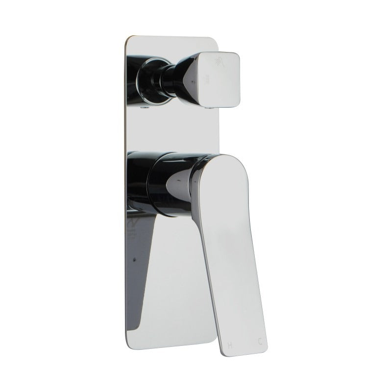 Rumia Chrome Shower Wall Mixer With Diverter