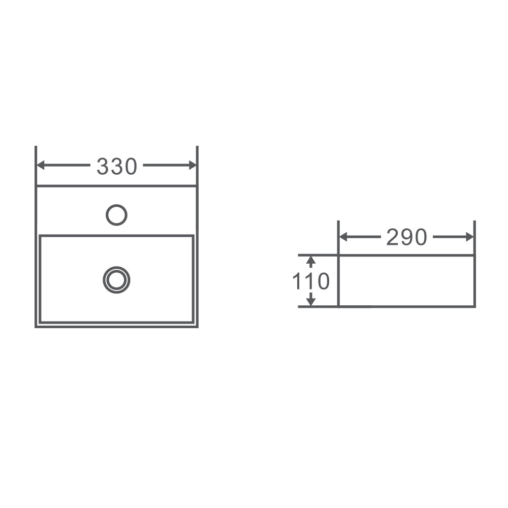 Mercio MINI 33 Compact Wall Hung Basin