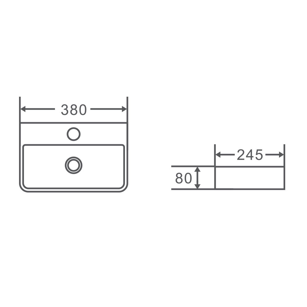 MINI 38 Compact Wall Hung Basin