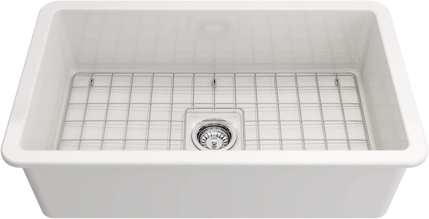 Ovia 813x483x254mm Undermount Fine Fireclay Butler Sink Single Bowl Farmhouse Kitchen Sink