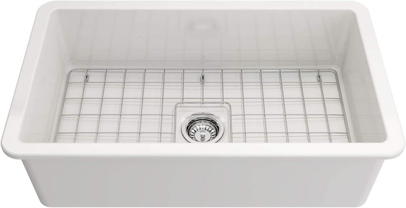 Ovia 813x483x254mm Undermount Fine Fireclay Butler Sink Single Bowl Farmhouse Kitchen Sink