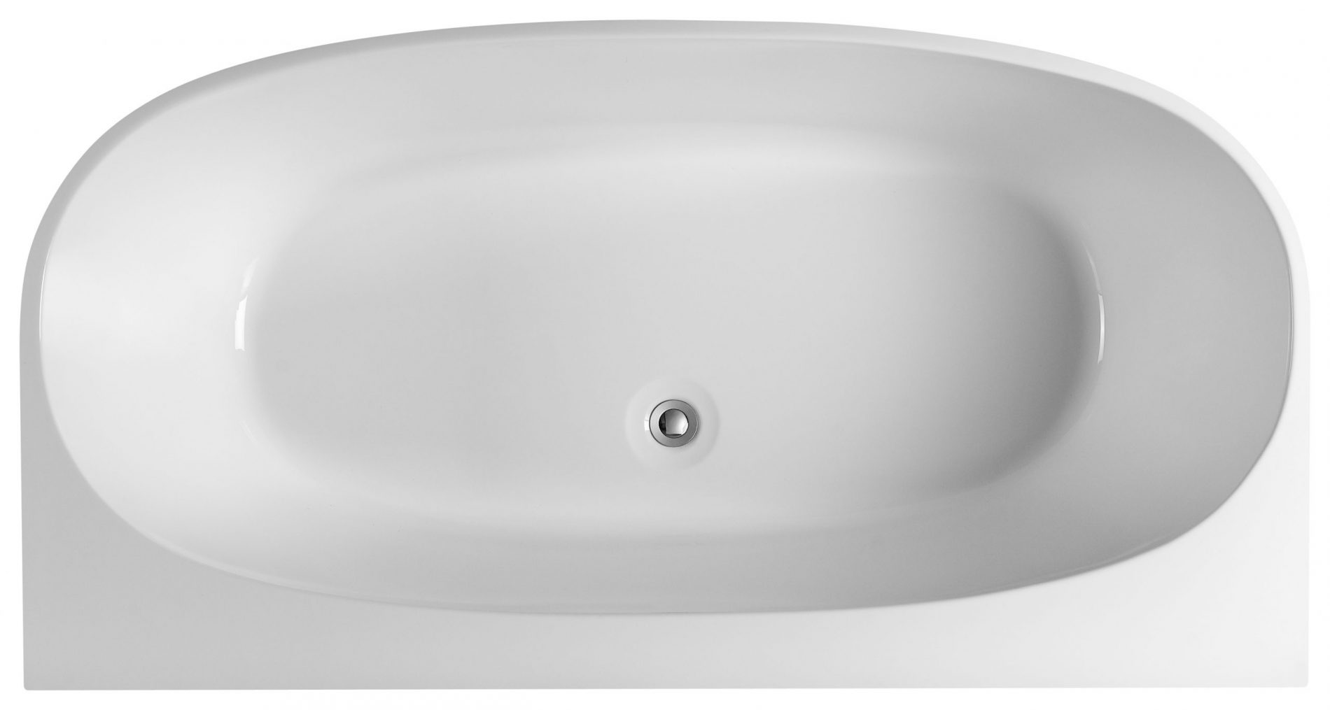 Ovia 1490mm Ethan Back to Wall Freestanding Bath 1490x840x560mm No Overflow