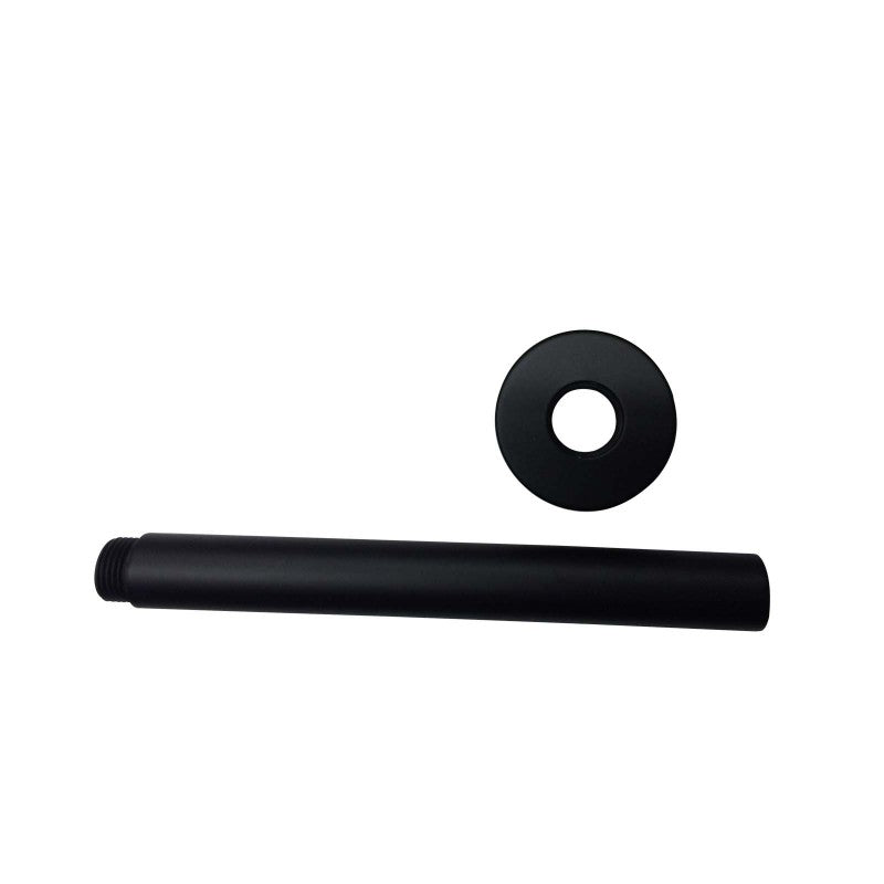 Aquaperla Round Black Ceiling Shower Arm 300mm