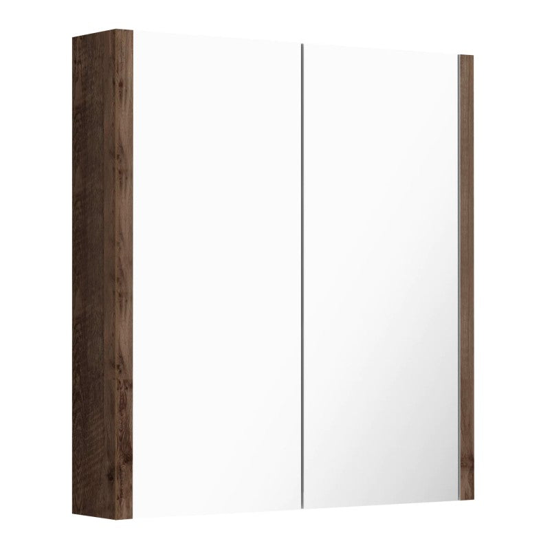 750Lx720Hx150Dmm Dark Oak Wood Grain PVC Filmed Shaving Cabinet Copper Free