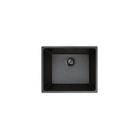 Fienza Kuro Granite 39L Single Bowl Kitchen Sink - Matte Black