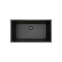 Fienza Kuro Granite 59L Single Bowl Kitchen Sink - Matte Black