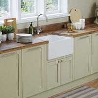 Ovia 610 x 459 x 254mm Fine Fireclay Butler Sink Single Bowl Farmhouse Kitchen Sink