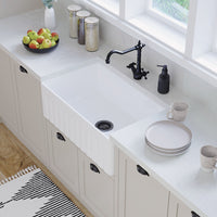 Ovia 835 x 459 x 254mm Fine Fireclay Butler Sink Single Bowl Farmhouse Kitchen Sink